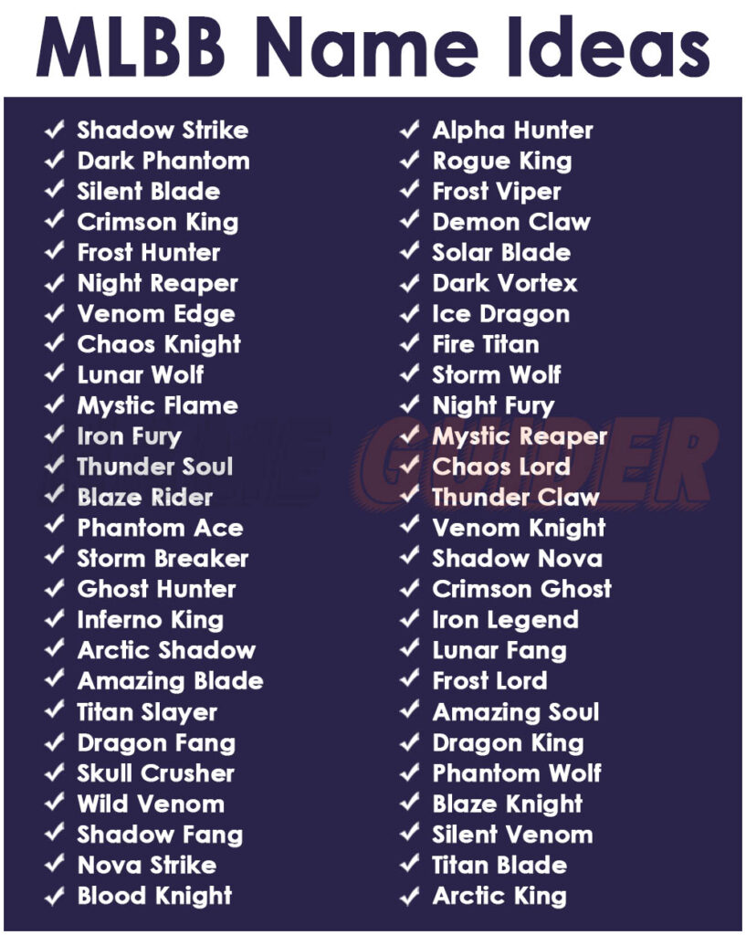 MLBB Name Idea