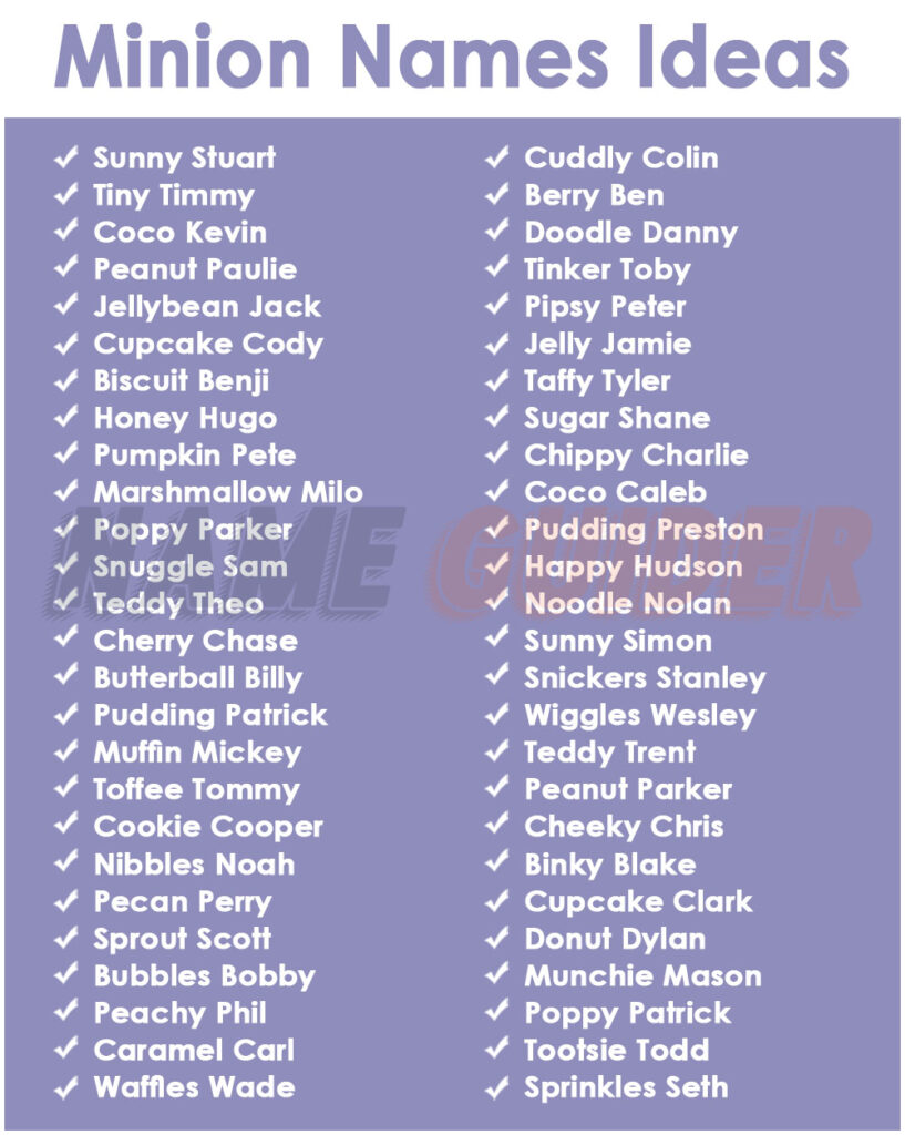 Minion Names Ideas
