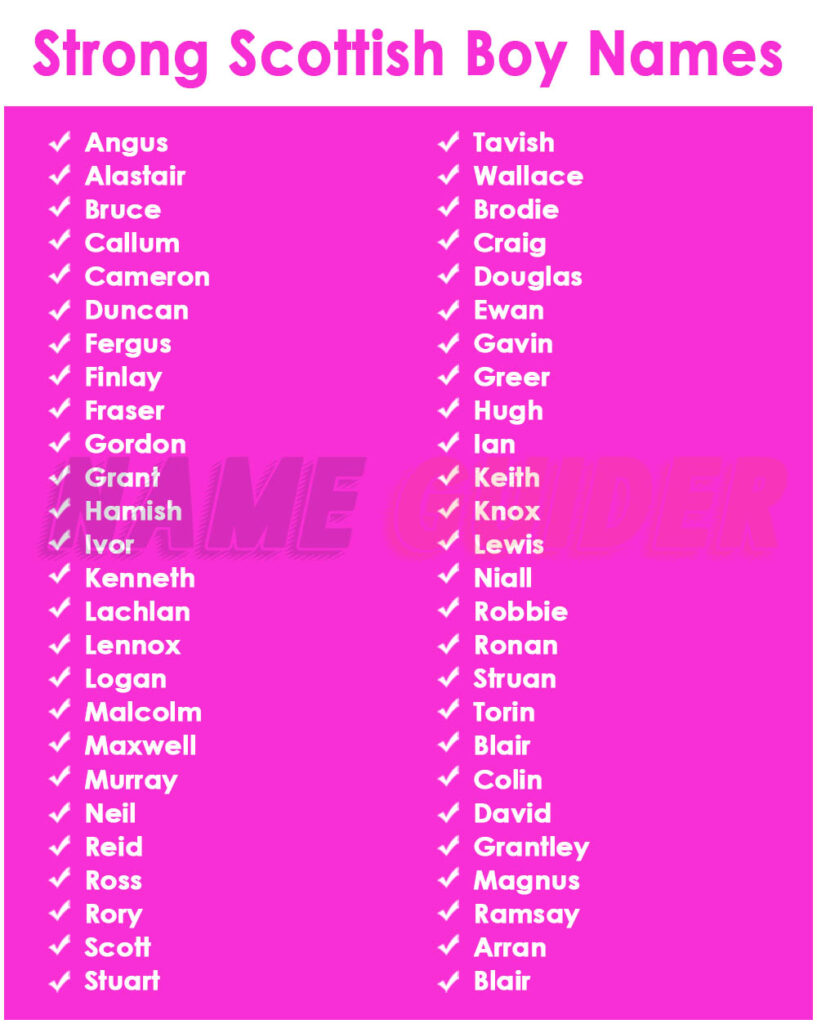 Strong Scottish Boy Names