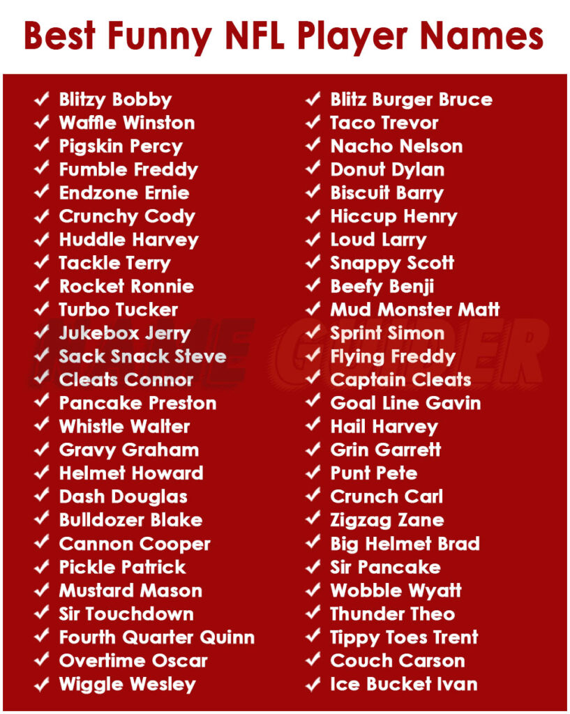 Best Funny NFL Player Names