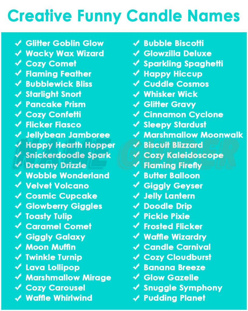 Creative Funny Candle Names