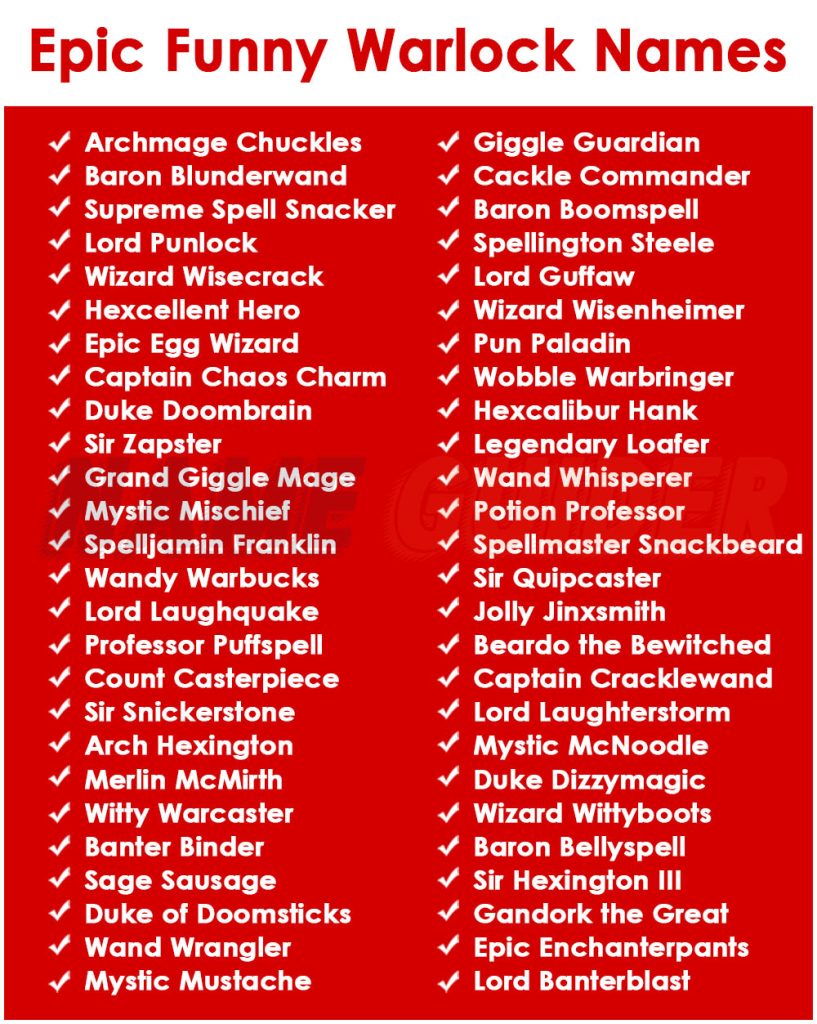 Epic Funny Warlock Names