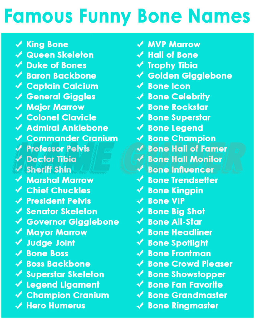 Famous Funny Bone Names