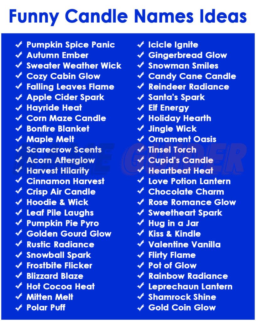 Funny Candle Names Ideas​