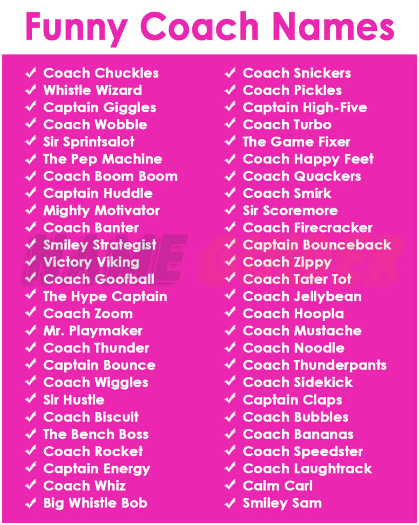 Funny Coach Name