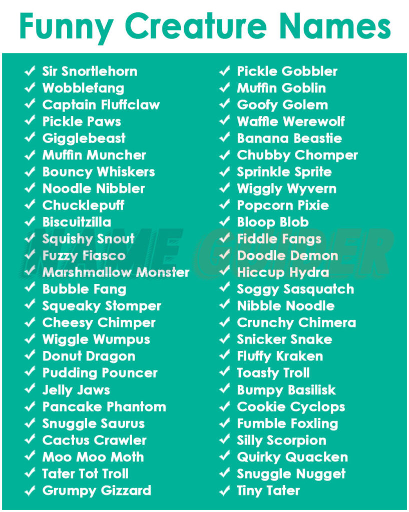 Funny Creature Name