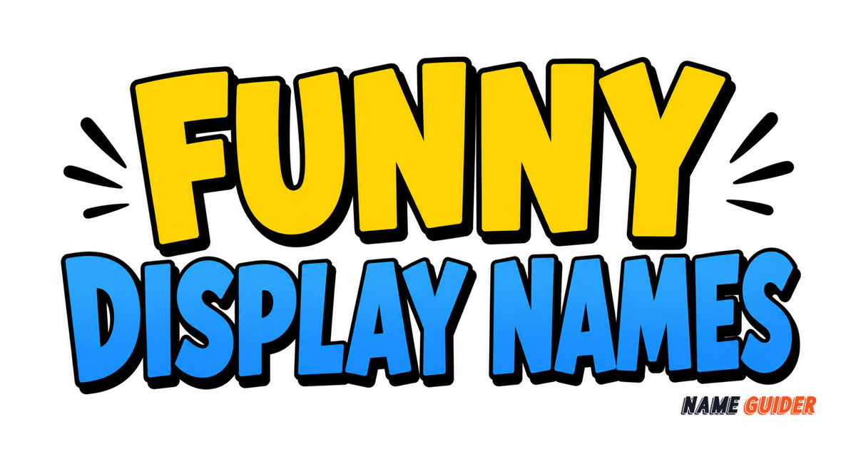 Funny Display Names Ideas and Suggestions