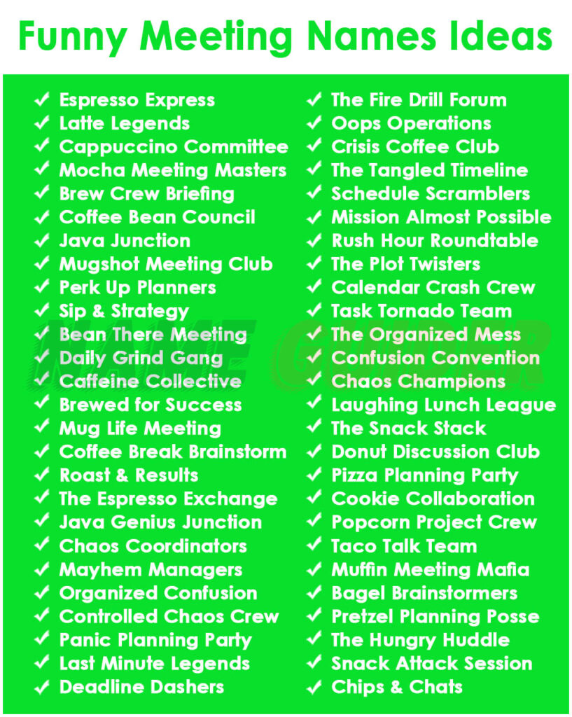 Funny Meeting Name