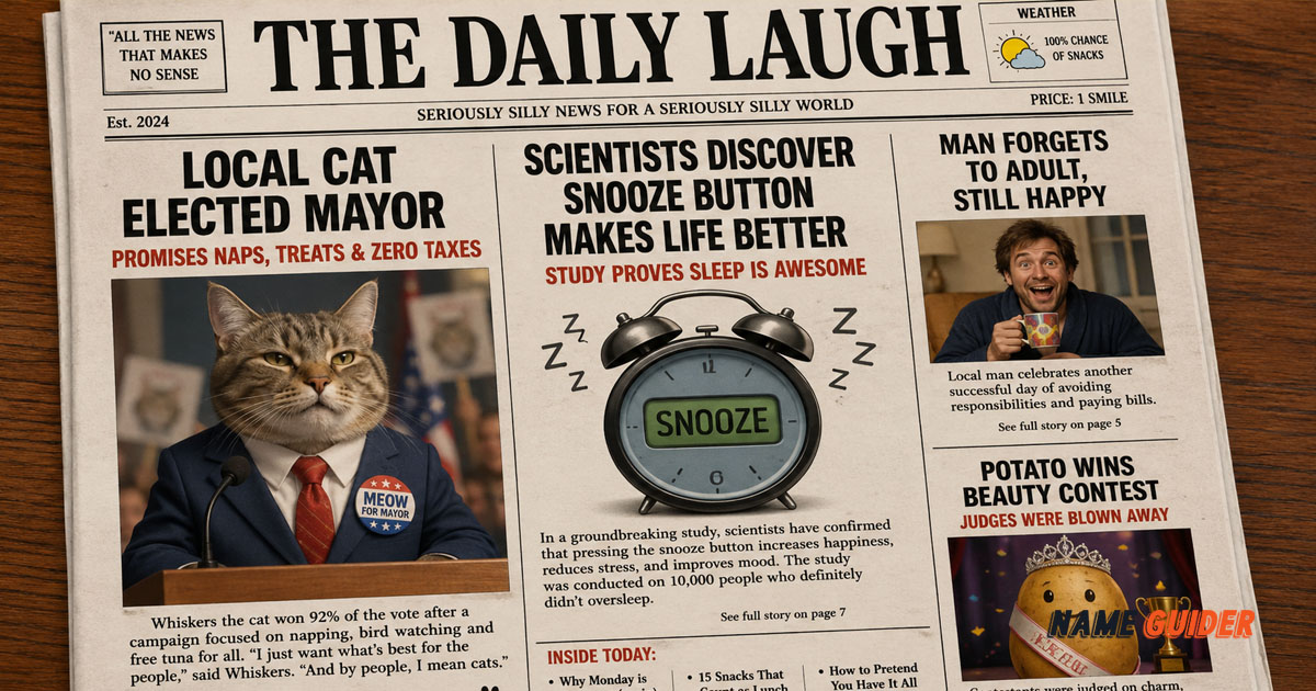 Funny Newspaper Names Ideas and Suggestions