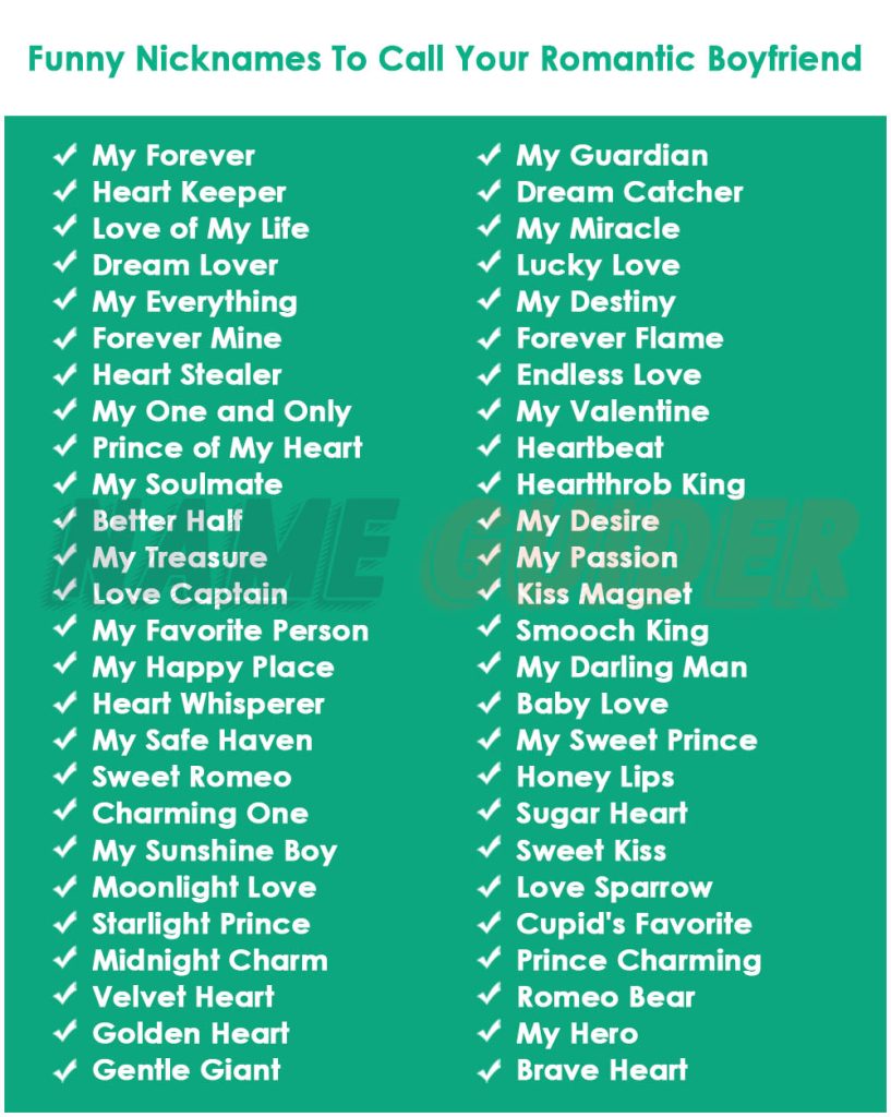 Funny Nicknames To Call Your Romantic Boyfriend​