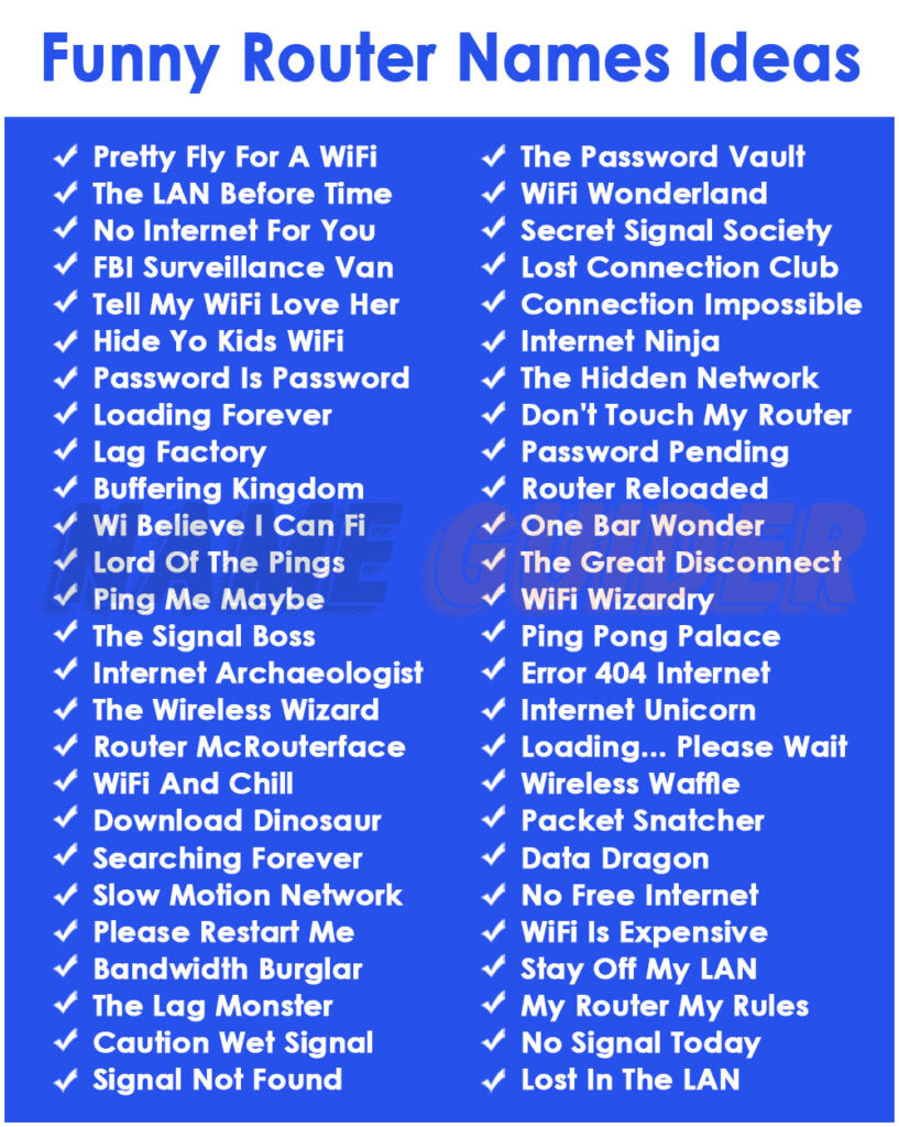 Funny Router Names Ideas