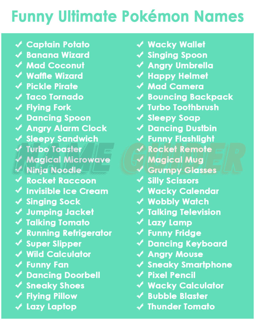 Funny Ultimate Pokémon Names