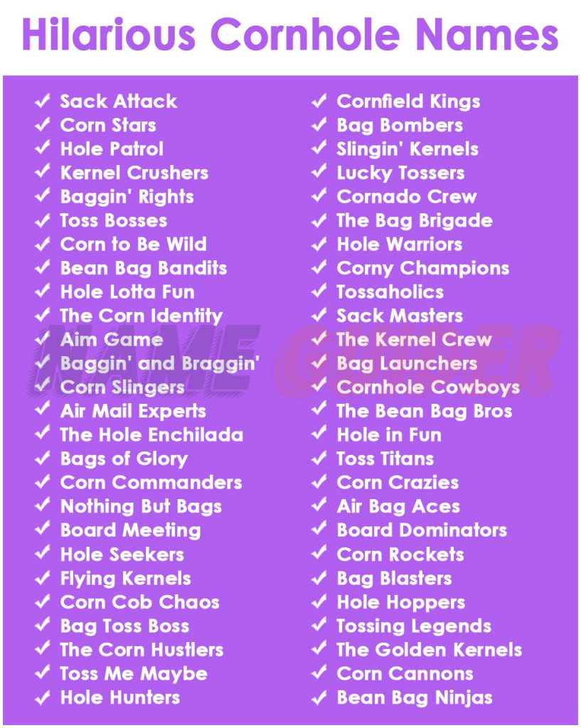 Hilarious Cornhole Names