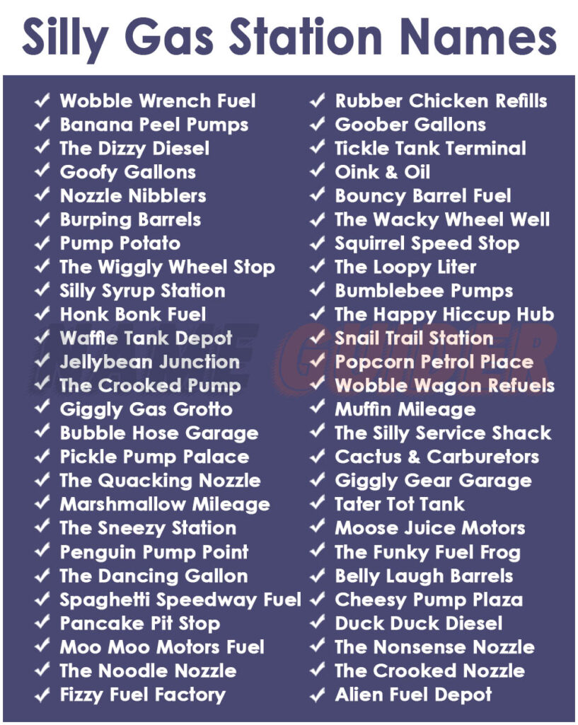 Silly Gas Station Names