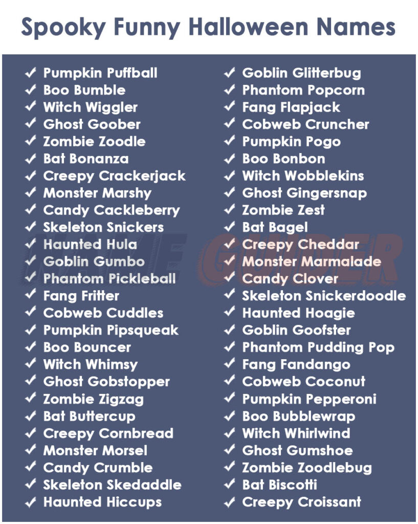 Spooky Funny Halloween Names