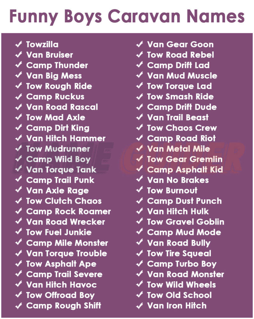 Funny Boys Caravan Names