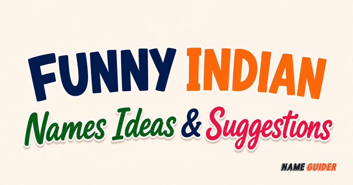 Funny Indian Names Ideas and Suggestions