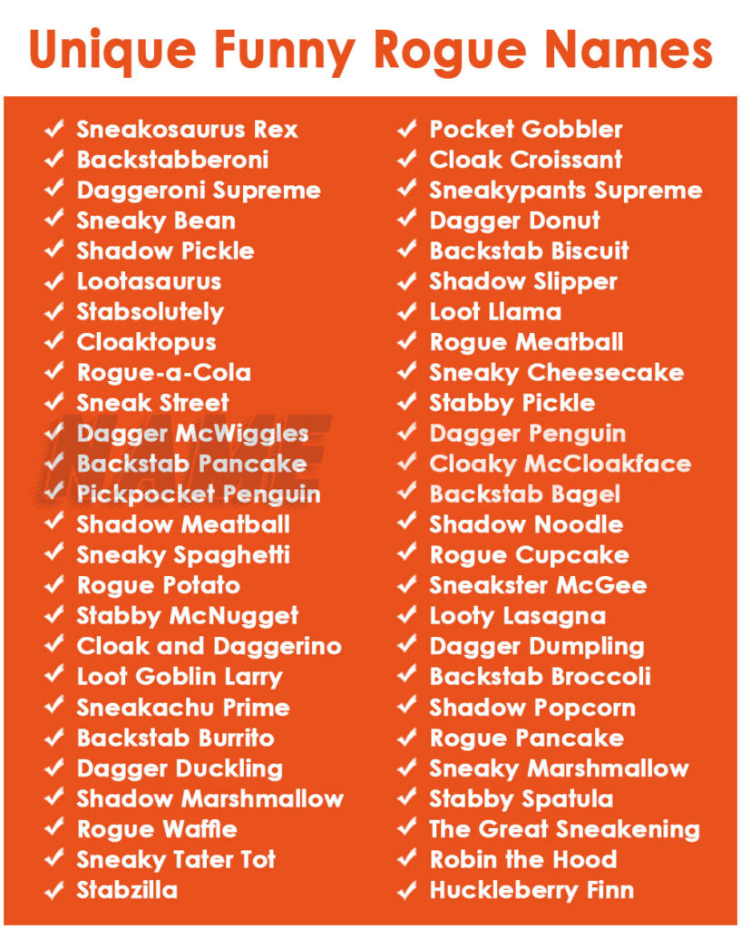 Unique Funny Rogue Names