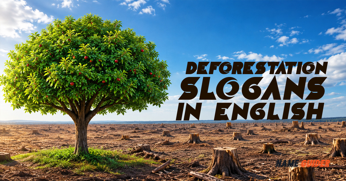 Deforestation Slogans In English