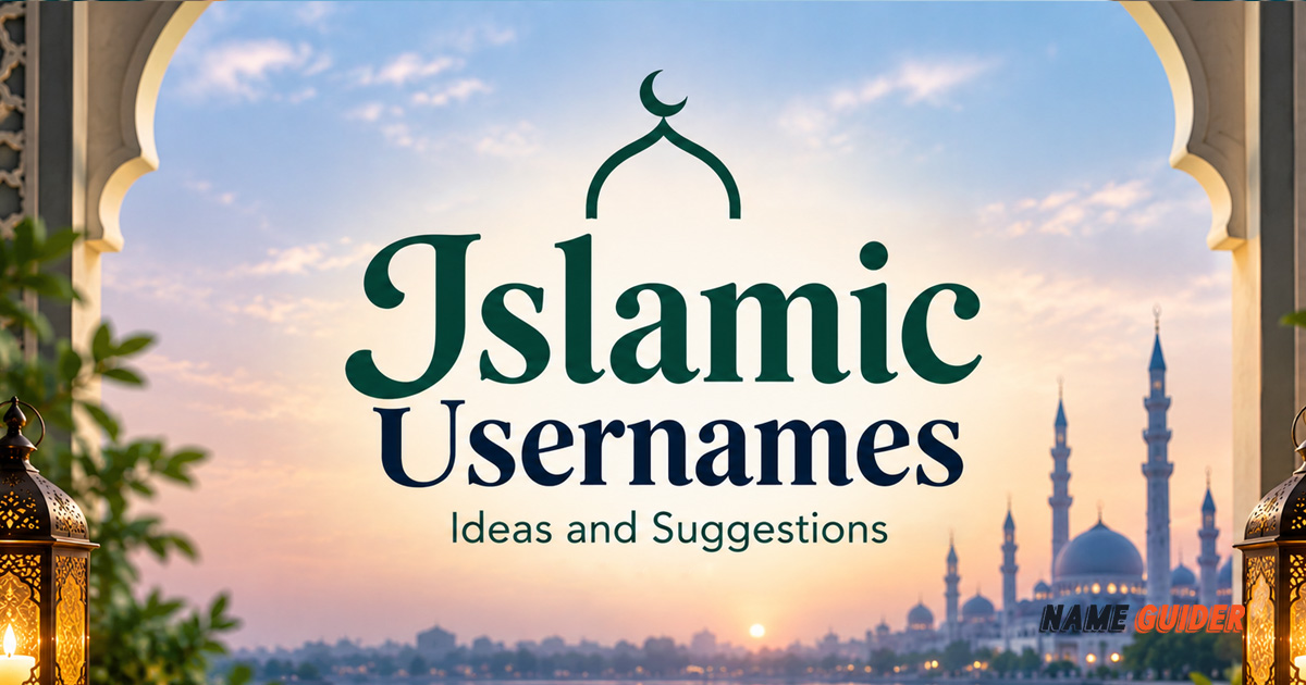 Islamic Usernames Ideas and Suggestions