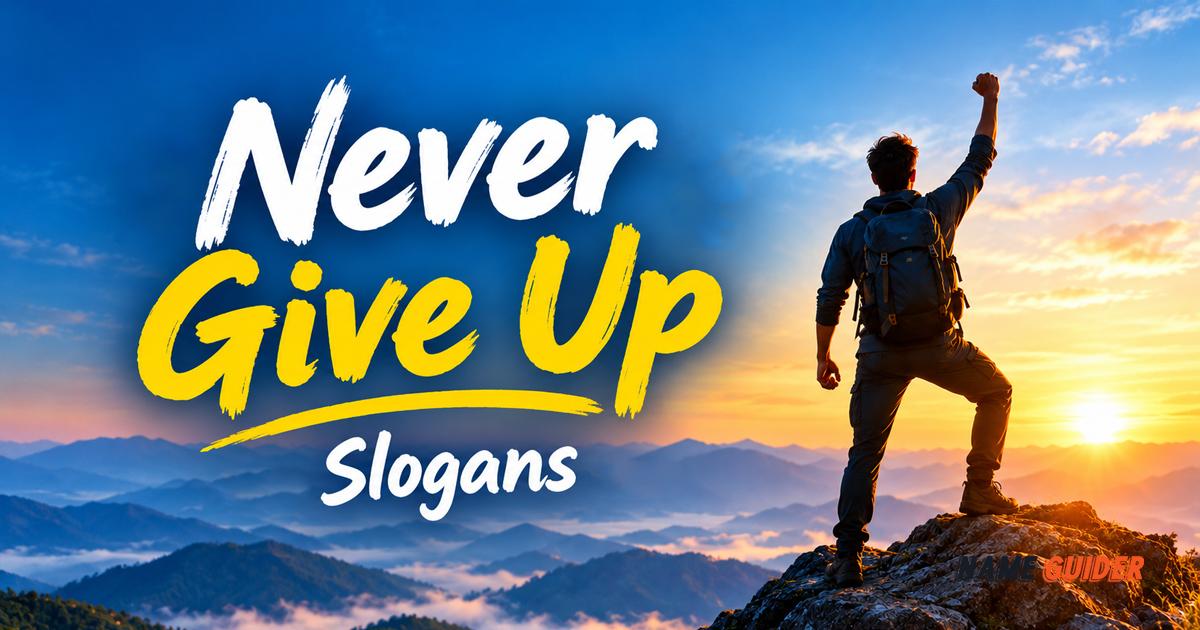 Never Give Up Slogans